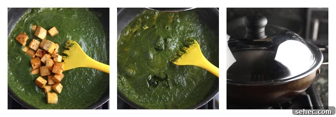 Palak Tofu Indian Spinach Curry 8 Tofu Palak-Recipe-Step-5