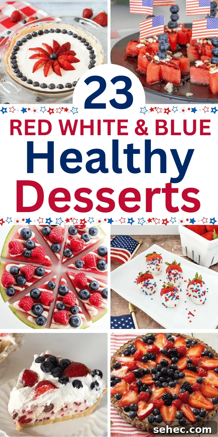 23 Lighter Patriotic Desserts for 4th of July 27 These healthy 4th of July desserts are easy to make for a crowd, and super pretty on the table! Low calorie, vegan, gluten free, or sugar free, you'll love these easy healthy Fourth of July food recipes. Healthy 4th of july food ideas, easy healthy dessert recipes quick, quick healthy dessert recipes, healthy 4th of july desserts for a crowd, healthy 4th of july desserts gluten free, healthy vegan desserts easy, healthy 4th of july desserts vegan no sugar, healthy vegan desserts clean eating