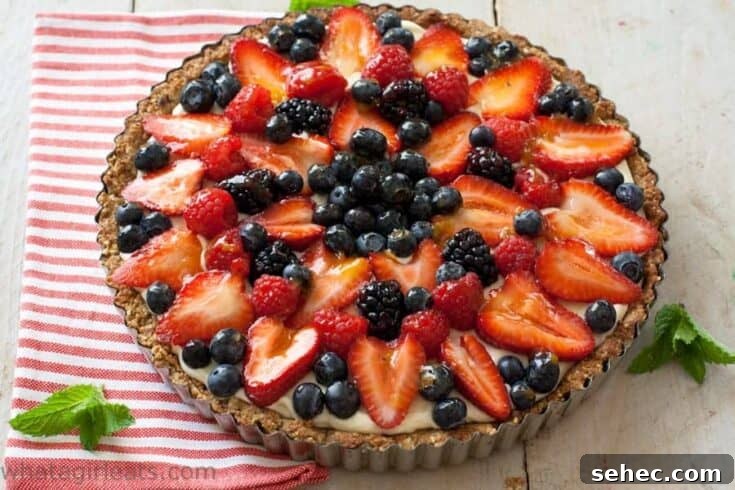 Image for Red, White, and Blueberry Fruit Tart