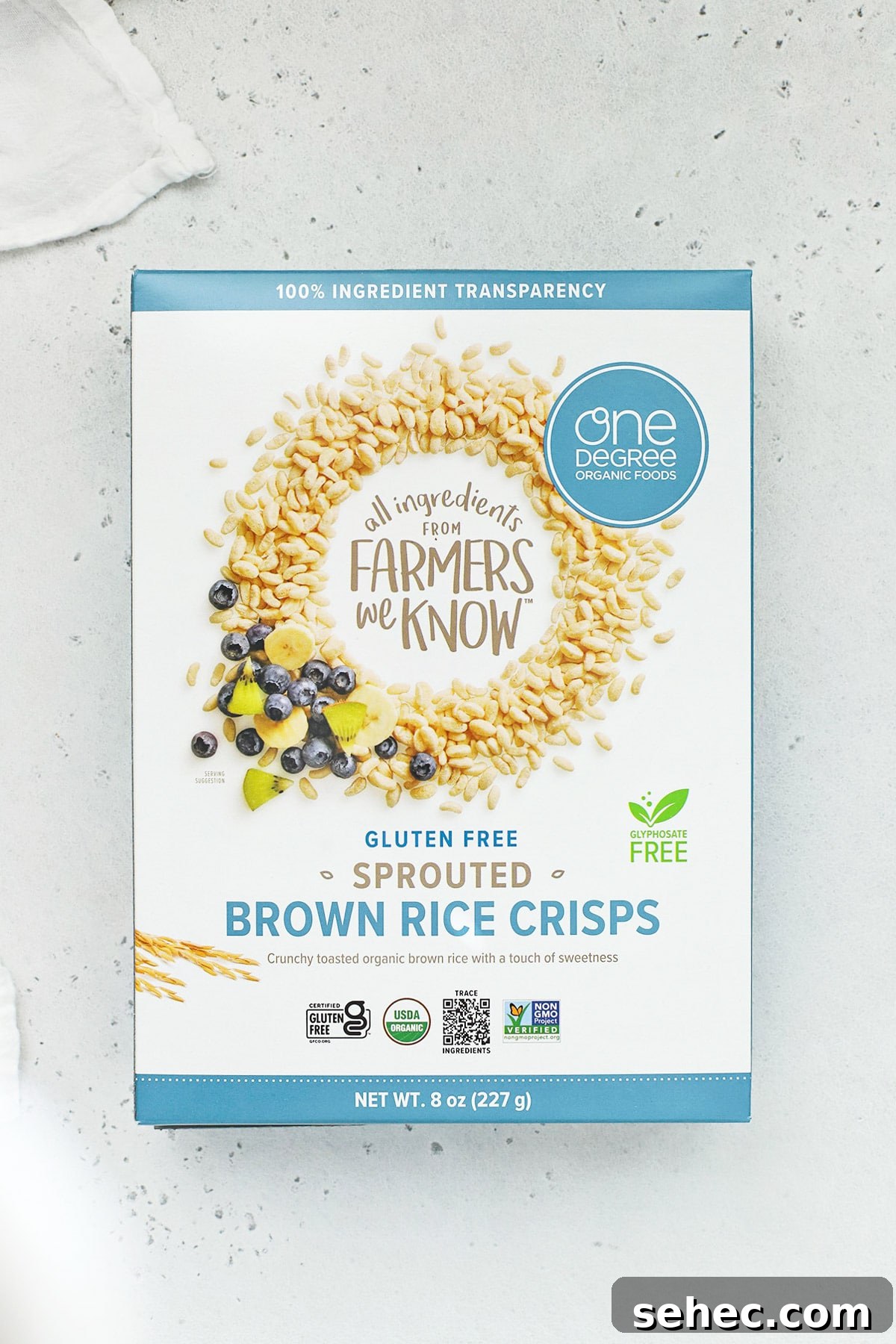Are Rice Krispies Gluten Free? No, Try These Brands 7 Overhead view of one degree gluten-free crisp rice cereal