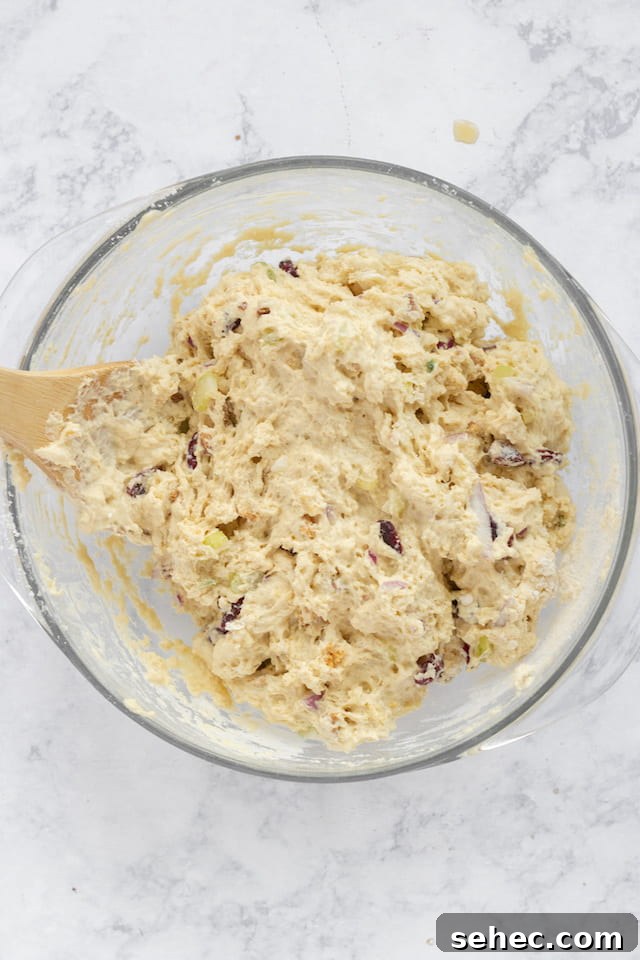 Easy Stuffing Biscuits Mixing Dough