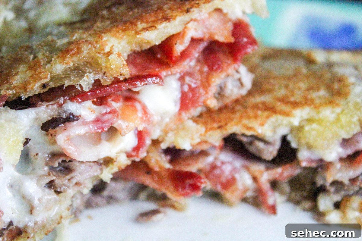 Grilled Roast Beef and Bacon Club Sandwich Recipe 4 Grilled Roast Beef and Bacon Club Sandwich