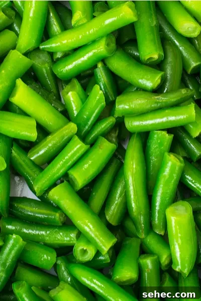 Instant Pot Garlic Green Beans Recipe 4 bite size pieces