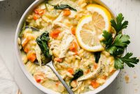 Gluten-Free Lemon Chicken Orzo Soup Recipe