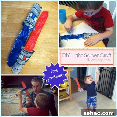 Build Your Own Lightsaber: Free Printable Template 2 light saber craft