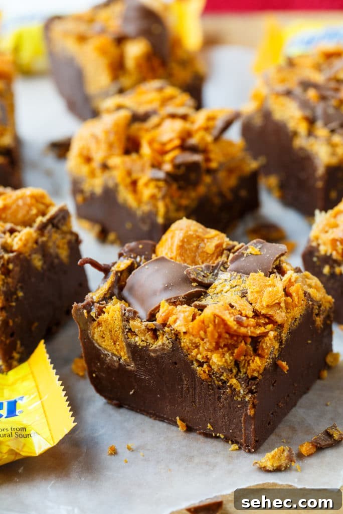 Butterfinger Fudge closeup