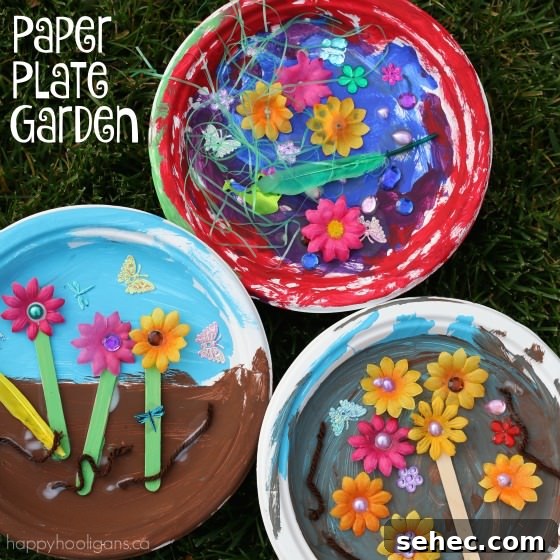 10 Spring Crafts for Toddlers & Preschoolers 3 Paper Plate Garden Craft