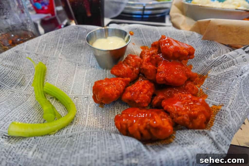 Rix Sports Bar and Grill - Live Sports, Craft Beer and Burgers 6 Rix Boneless Wings with celery.