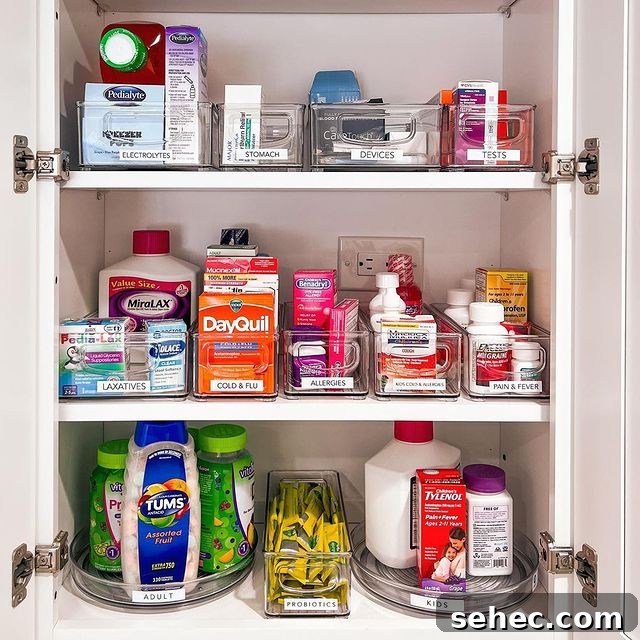 21 Clever Cupboard Organization Ideas 16 medicine cabinet