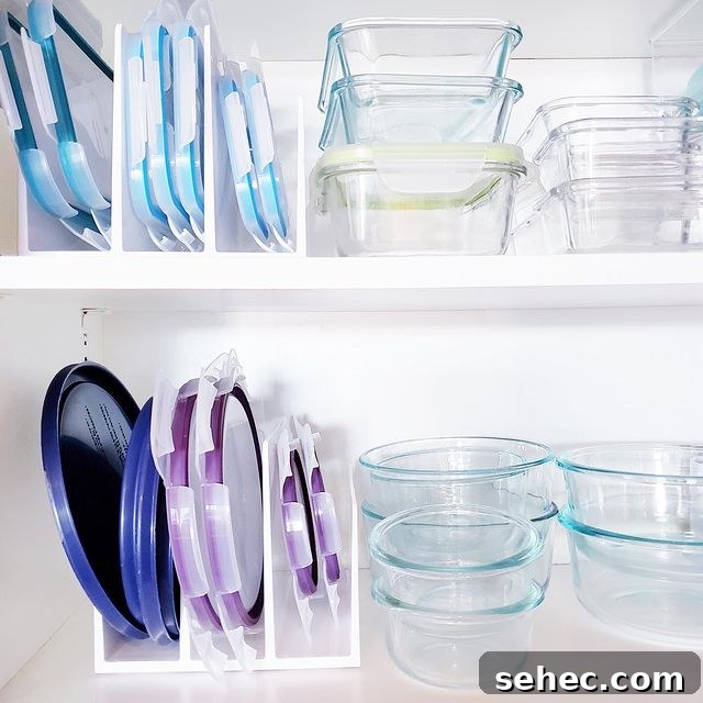 21 Clever Cupboard Organization Ideas 6 lid storage