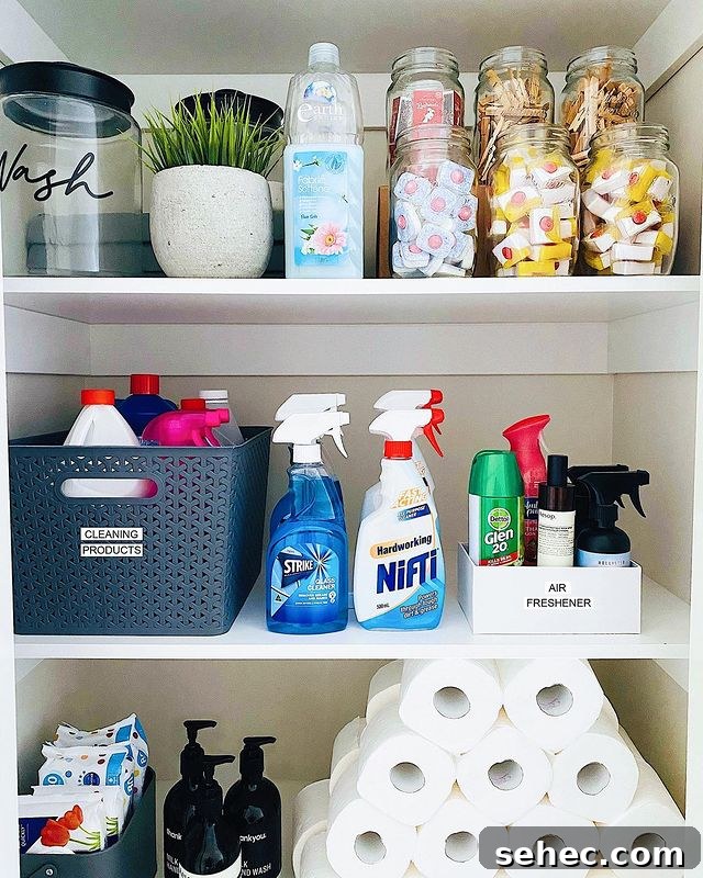 21 Clever Cupboard Organization Ideas 9 Organize your Linen and Cleaning Closets
