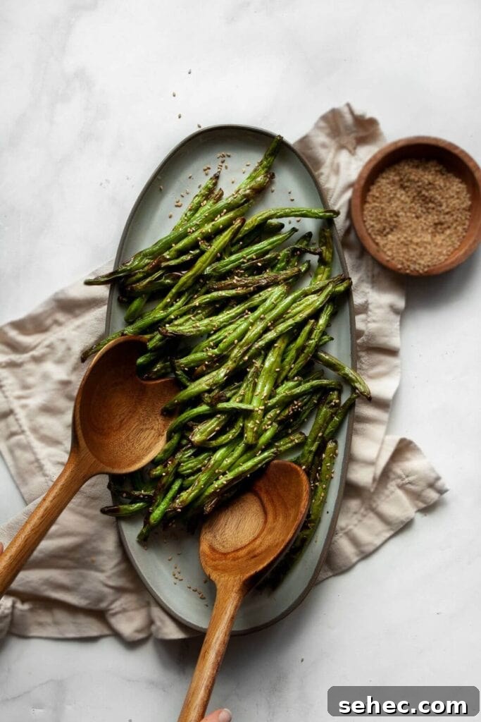 Crispy Air Fryer Green Beans: 4 Flavorful Recipes 10 asian inspired sesame air fryer green beans