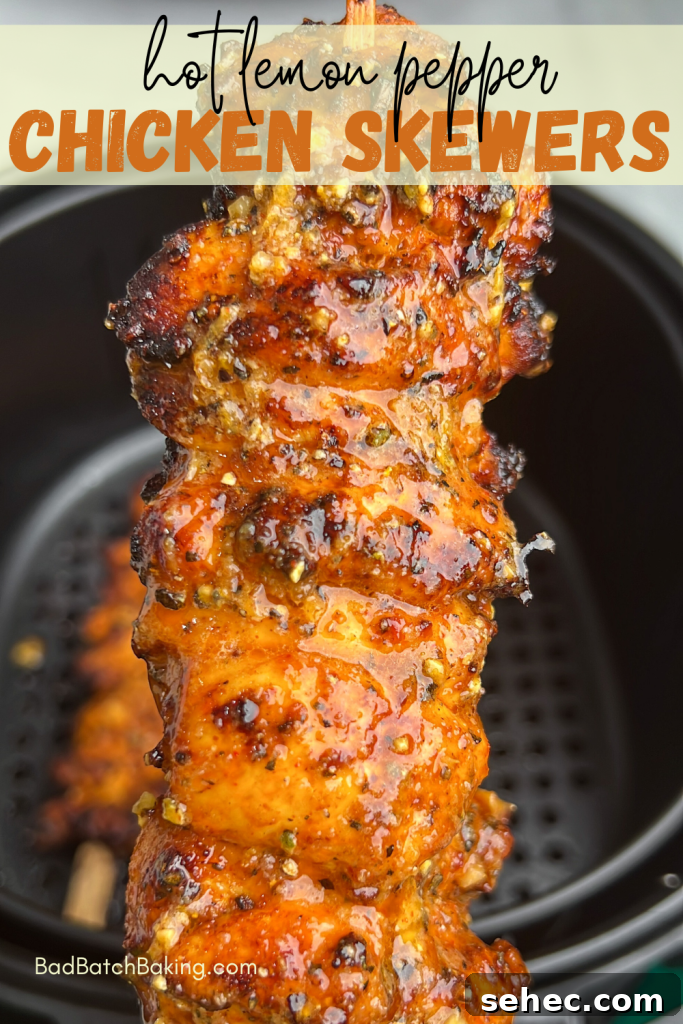 Spicy Lemon-Pepper Chicken Skewers 4 lemon pepper chicken skewers