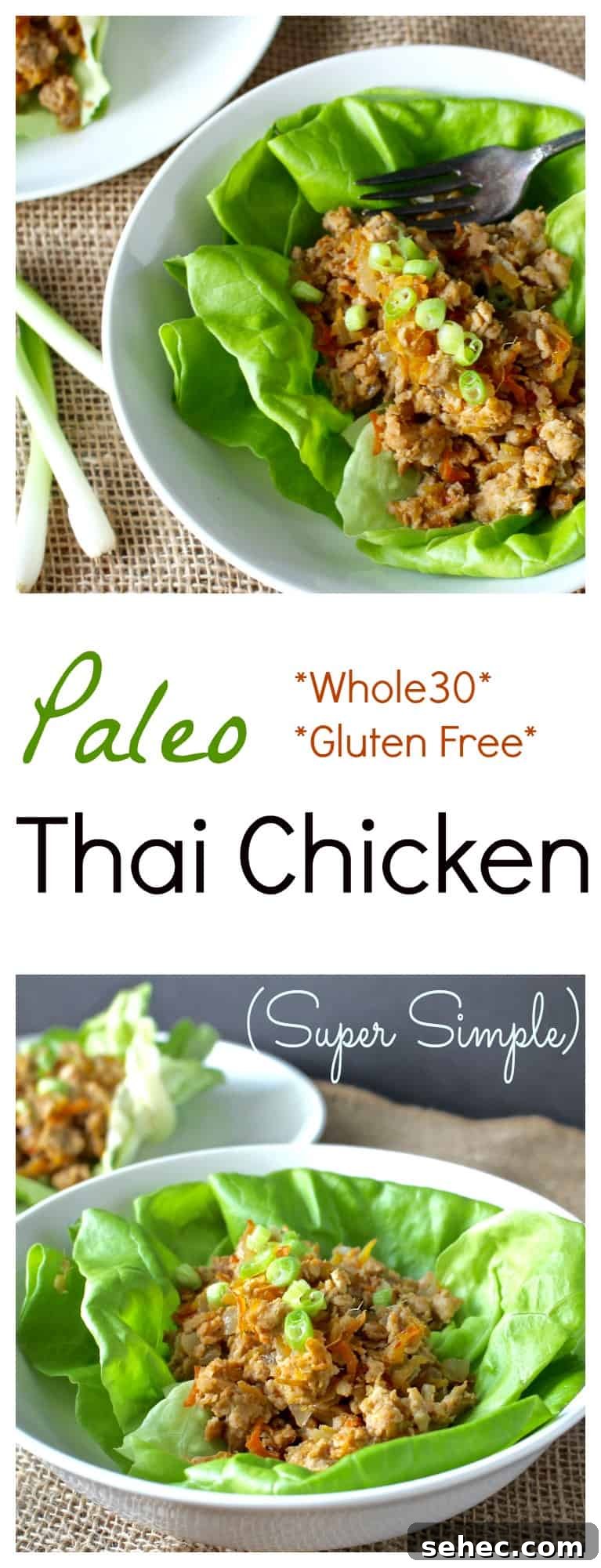 Creamy Paleo Thai Chicken Curry with Coconut and Lime 11 Paleo Thai Chicken- loaded with flavor, made in 20 minutes, and so easy! Whole30 and gluten free!