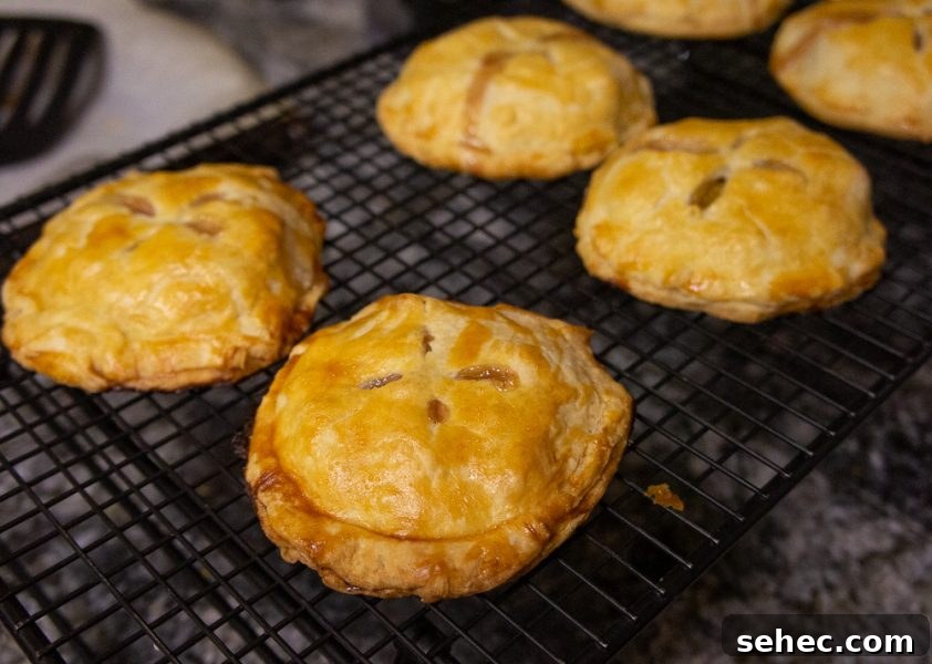 peach hand pies cooling