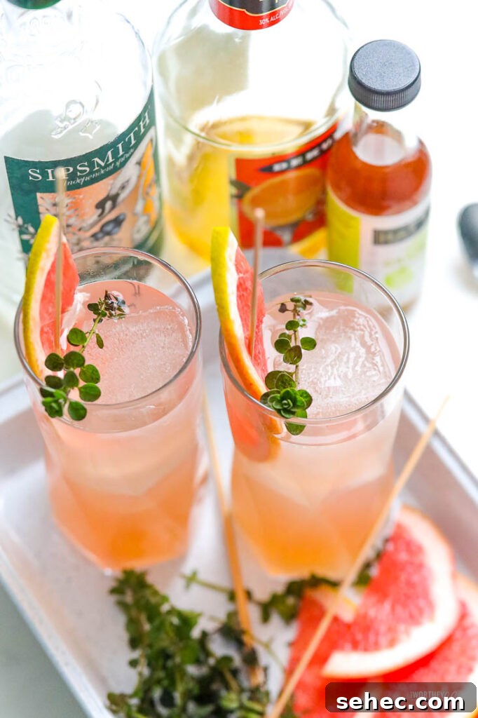 Grapefruit Gin Martini Cocktail Recipe 4 grapefruit gin martini in a tall glass