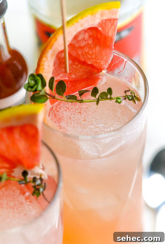 Grapefruit Gin Martini Cocktail Recipe 8 grapefruit drink in a tall frosted glass